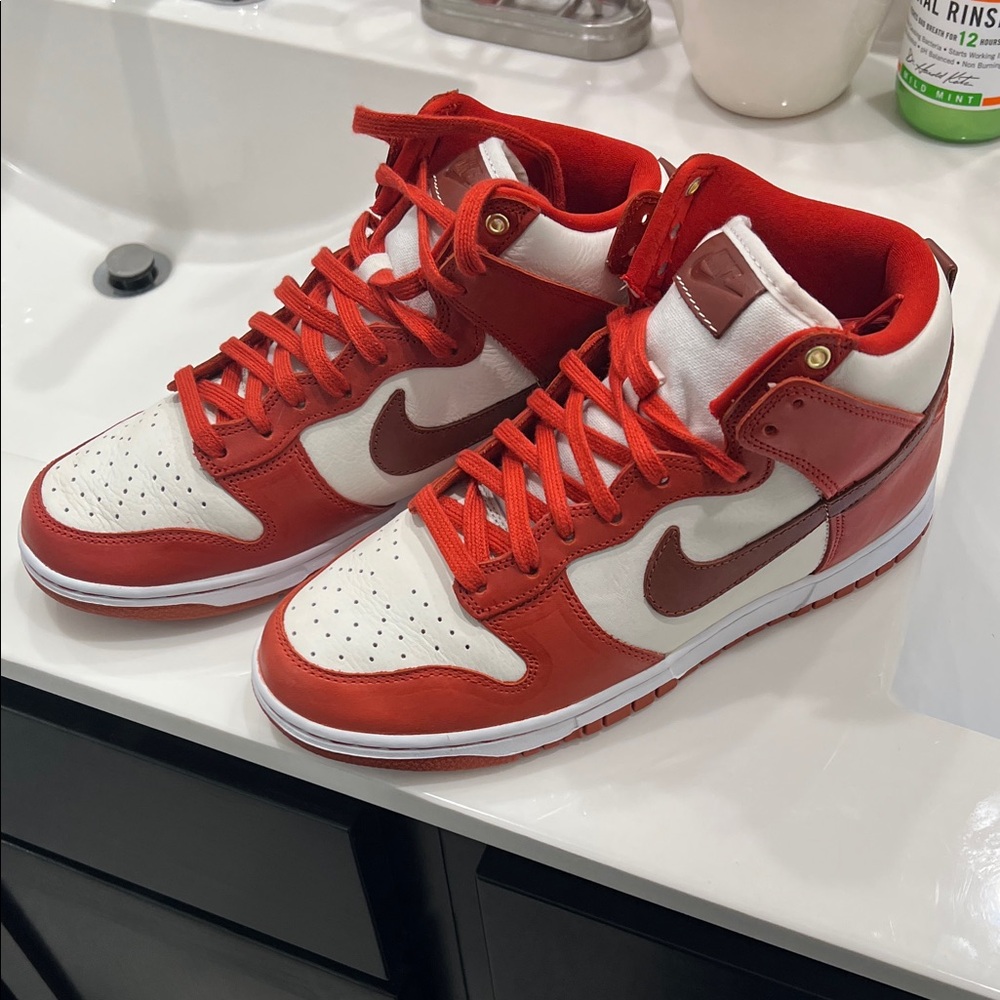 Nike Red and White Women's Sneakers